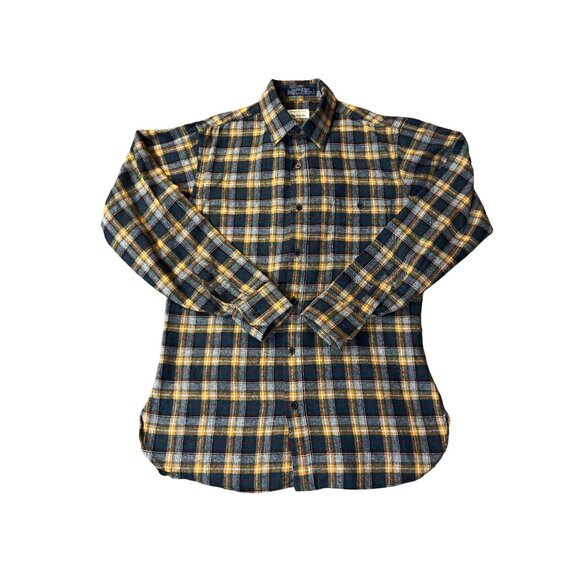 Vintage Allyn St George Mens M Plaid Wool Blend Shacket Shirt Made in Korea - Picture 12 of 12